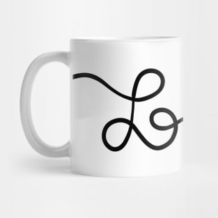 Love Handwritten Lineart Mug